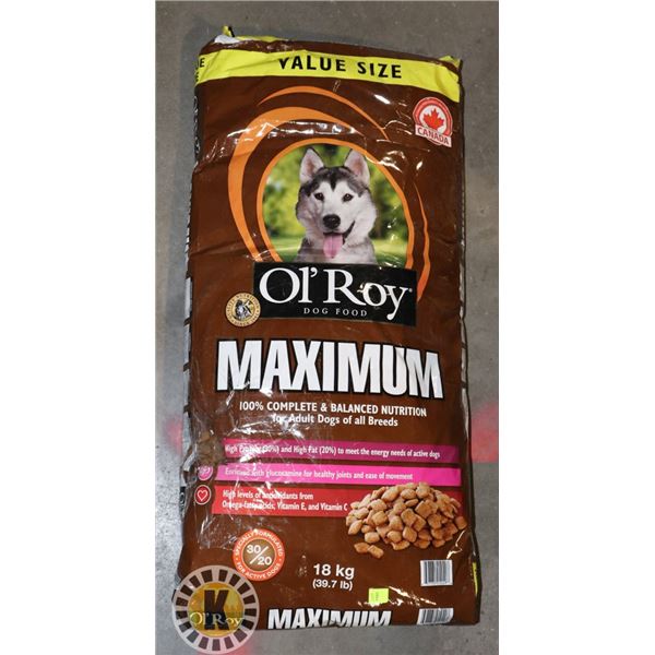 18KG BAG OF OL' ROY DOG FOOD