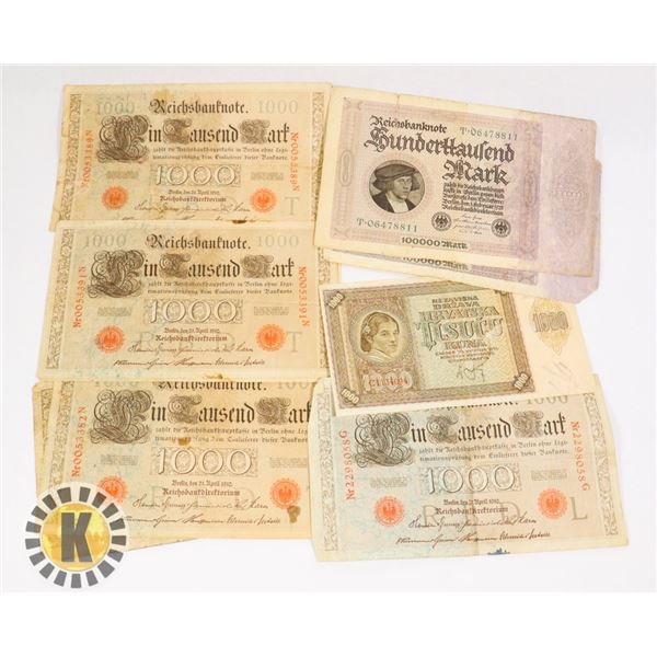 10 LARGE BANKNOTES