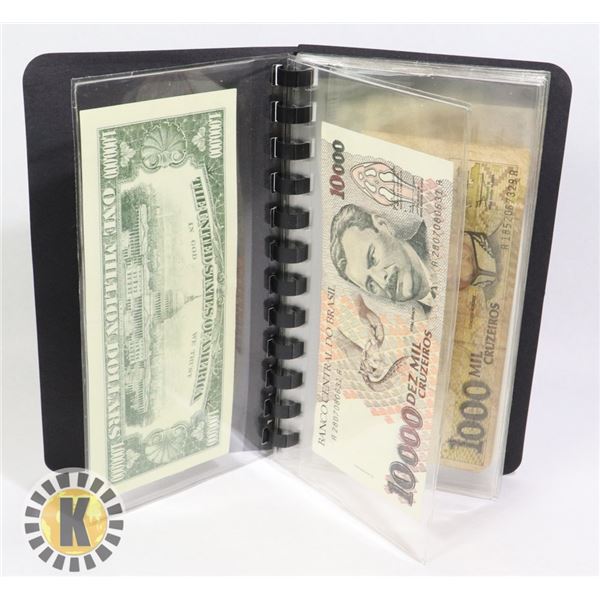 1 10 BANKNOTE FOLDER 9 INTERNATIONAL BANKNOTES 1 F