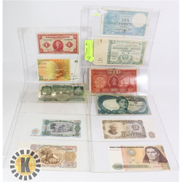 11 INTERNATIONAL BANKNOTES