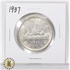 Image 1 : 1937 SILVER CANADA $1 DOLLAR COIN, HIGHER GRADE