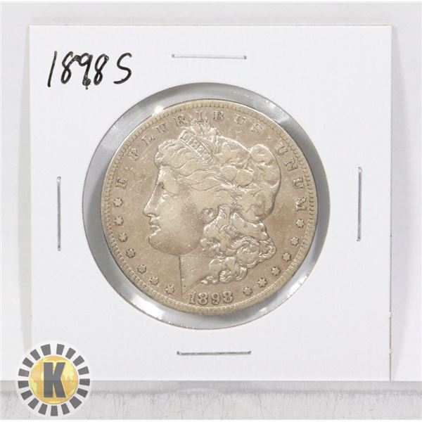 1898 S SILVER USA MORGAN $1 DOLLAR COIN