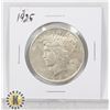 Image 1 : 1925 SILVER USA PEACE $1 DOLLAR COIN