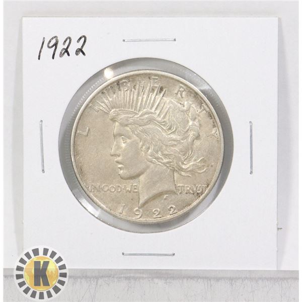 1922 SILVER USA PEACE $1 DOLLAR COIN