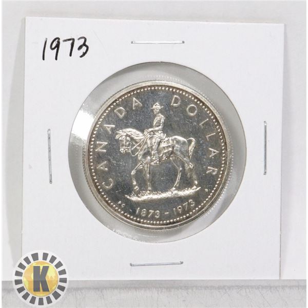 1973 SILVER RCMP CANADA $1 DOLLAR COIN, SPECIMEN