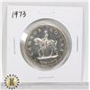 Image 1 : 1973 SILVER RCMP CANADA $1 DOLLAR COIN, SPECIMEN