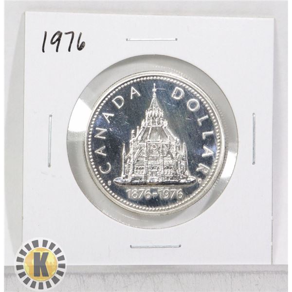 1976 SILVER CANADA $1 DOLLAR COIN, SPECIMEN