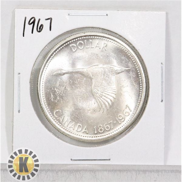 1867-1967 SILVER CANADA CENTENNIAL $1 DOLLAR COIN