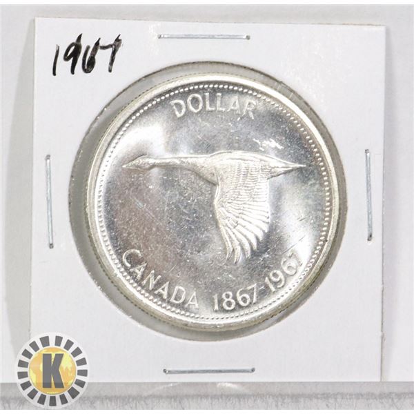 1867-1967 SILVER CANADA CENTENNIAL $1 DOLLAR COIN