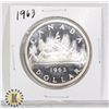 Image 1 : 1963 SILVER CANADA $1 DOLLAR COIN, PROOF-LIKE