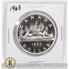 Image 1 : 1963 SILVER CANADA $1 DOLLAR COIN, PROOF-LIKE