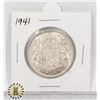 Image 1 : 1941 SILVER CANADA 50 CENTS COIN