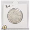 Image 1 : 1914 SILVER CANADA 50 CENTS COIN