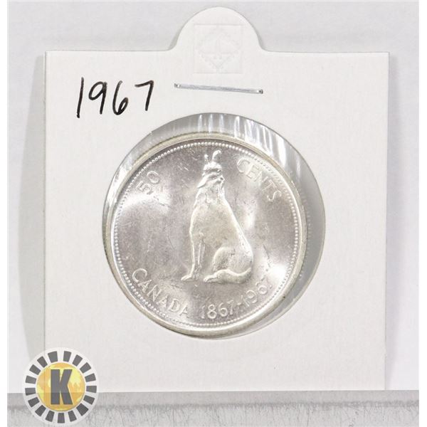 1967 SILVER CANADA 50 CENTS COIN