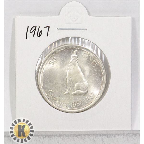 1967 SILVER CANADA 50 CENTS COIN