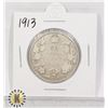 Image 1 : 1913 SILVER CANADA 50 CENTS COIN