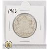 Image 1 : 1906 SILVER CANADA 50 CENTS COIN