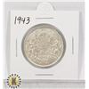 Image 1 : 1943 SILVER CANADA 50 CENTS COIN