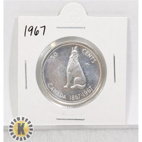 1967 SILVER CANADA 50 CENTS COIN