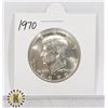 Image 1 : 1970 SILVER USA KENNEDY 50 CENTS COIN, BU