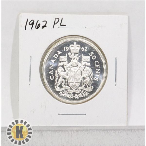 1962 SILVER CANADA 50 CENTS COIN, PROOF-LIKE
