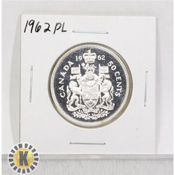 1962 SILVER CANADA 50 CENTS COIN, PROOF-LIKE