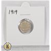 Image 1 : 1919 SILVER CANADA 5 CENTS COIN