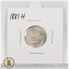 Image 1 : 1881 H SILVER CANADA 5 CENTS COIN
