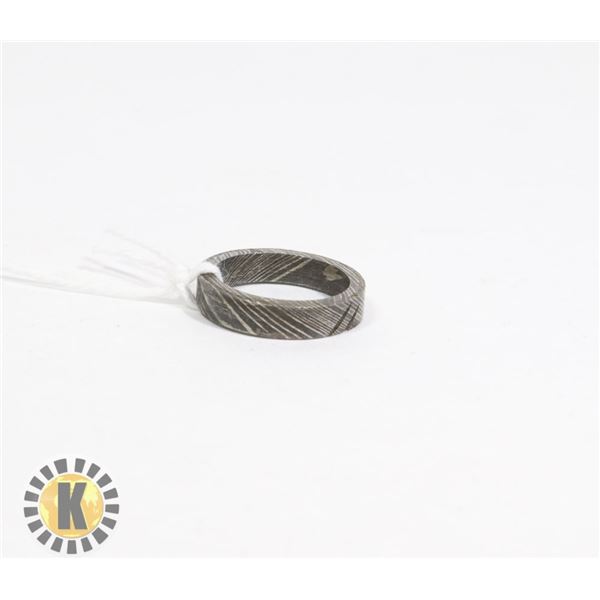 DAMASCUS - HAND MADE STEEL RING- NEW (22)