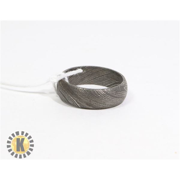 DAMASCUS - HAND MADE STEEL RING- NEW (20)
