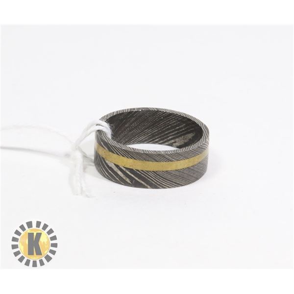 DAMASCUS - HAND MADE STEEL RING- NEW (17)