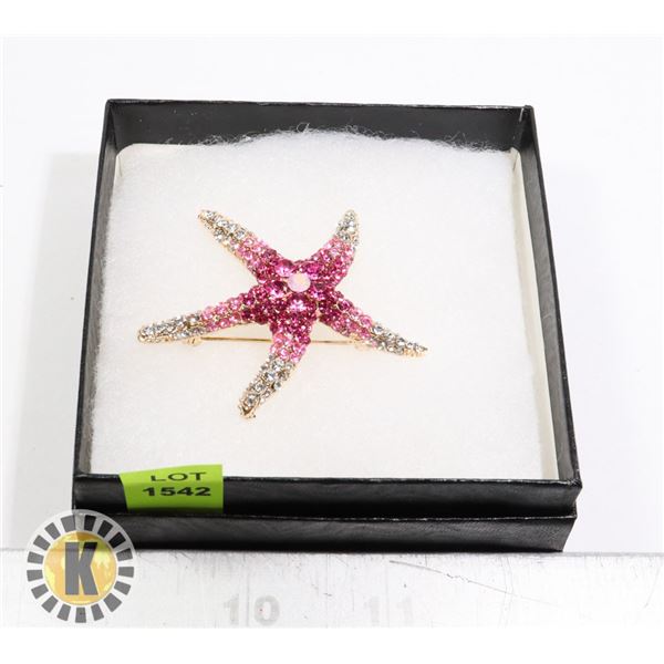 STARFISH RHINESTONE BROOCH