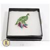 Image 1 : PEACOCK RHINESTONE BROOCH