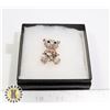 Image 1 : HEART SHAPE TEDDY BEAR RHINESTONE BROOCH