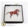 Image 1 : UNICORN RHINESTONE BROOCH
