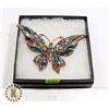 Image 1 : LARGE BUTTERFLY RHINESTONE BROOCH