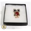 Image 1 : OWL RHINESTONE BROOCH