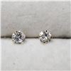 Image 1 : 14K YELLOW GOLD CUBIC ZIRCONIA EARRINGS