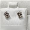 Image 1 : 14K WHITE GOLD DIAMOND(0.6CT,SI1-SI2,G-H) EARRINGS