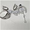 Image 3 : SILVER CUBIC ZIRCONIA EARRING, RING