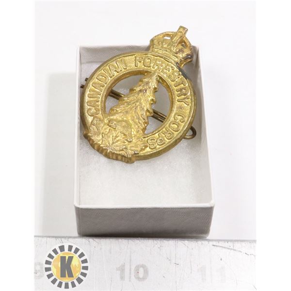 WW2 CANADIAN FORESTRY CORPS CAP BADGE