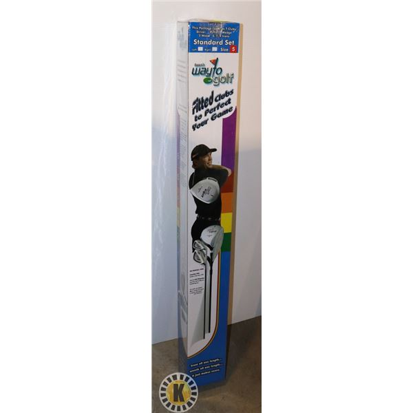 SET OF WAY TO GOLF CLUBS (7 CLUB SET) SIZE 5