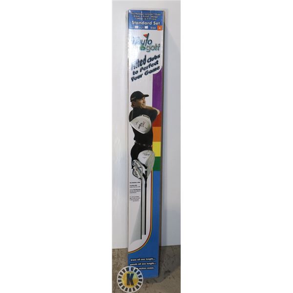 SET OF WAY TO GOLF CLUBS (7 CLUB SET) SIZE 4