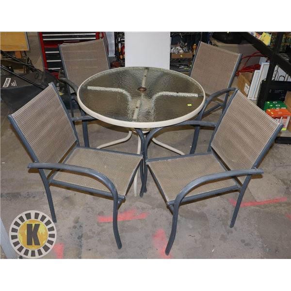 ESTATE PATIO TABLE WITH 4 CHAIRS
