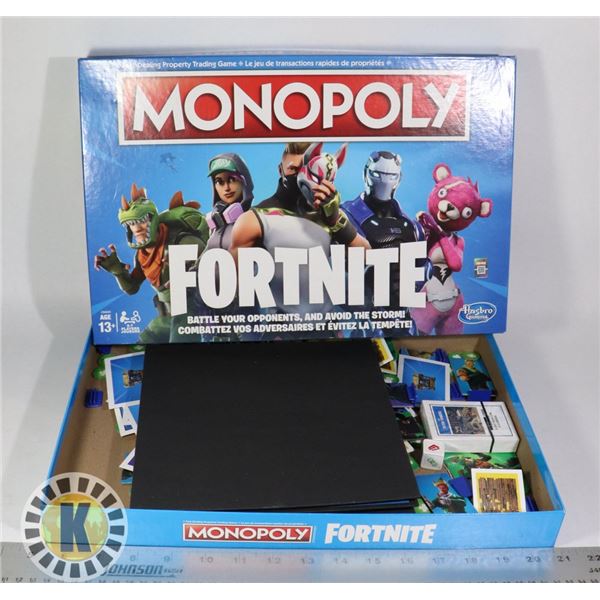FORTNITE MONOPOLY (USED, SOLD AS IS)