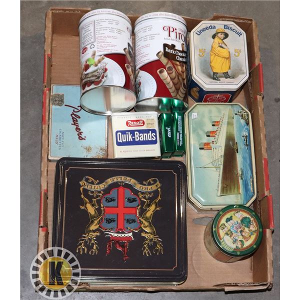 LOT OF ASSORTED VINTAGE CANS