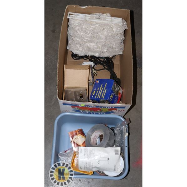 ESTATE BOX OF MISC INCLUDING DRYING VENT DUCT