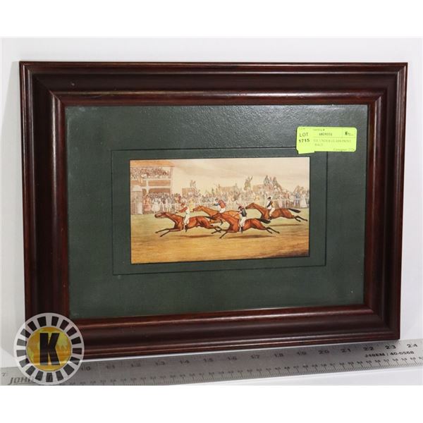 10)  MATTED, UNDER GLASS PRINT OF ASCOT RACE