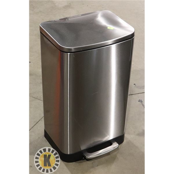 STAINLESS STEEL FOOT OPEN GARBAGE CAN