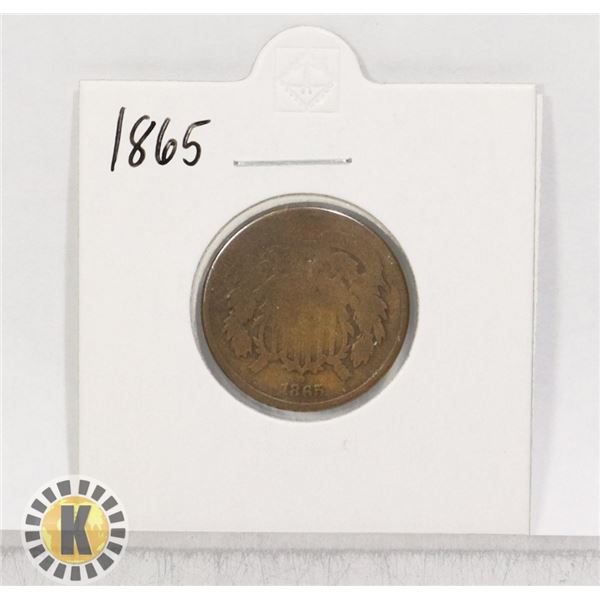 1865 OLD USA TWO CENT COIN